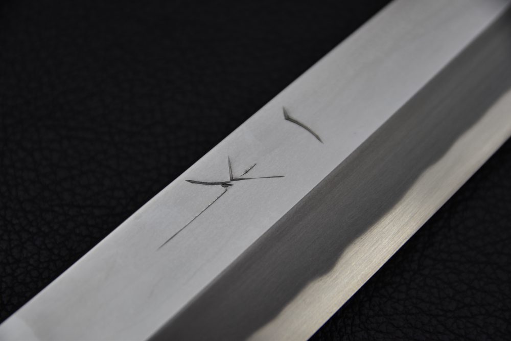 Hitohira Tanaka Mosuke Aogami #1 Kiritsuke Yanagiba 270mm Mirroir Ébène