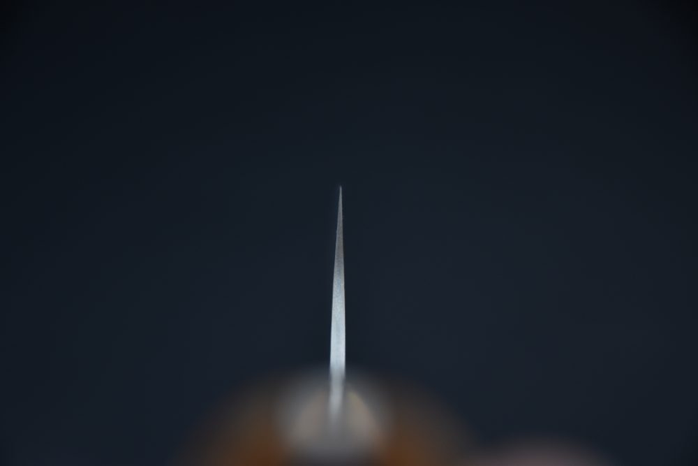 Saji Hamono VG10 Rainbow Damascus Nakiri 180mm Corne De Vache