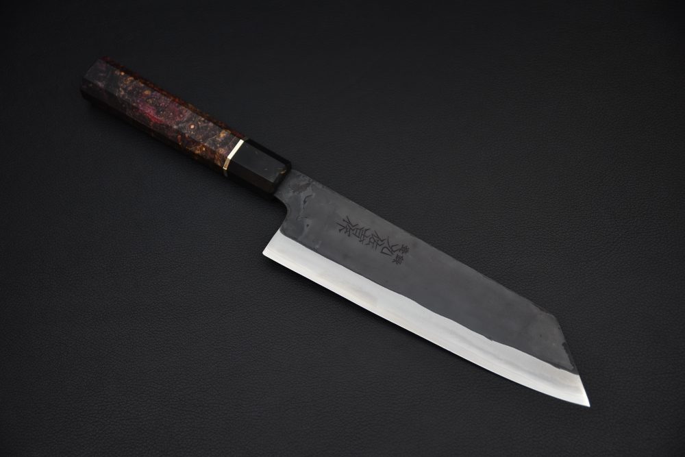Yoshida Hamono HAP 40 Bunka 190mm Kurouchi Maple Burl (Black)