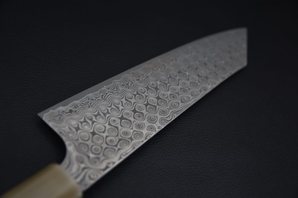 Nigara Hamono SG2 Anmon Damascus Kiritsuke Gyuto 210mm Ébène