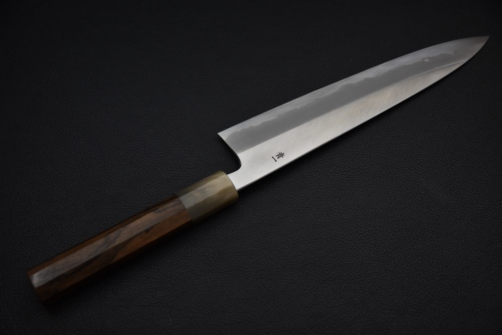 Hitohira Tanaka Kyuzo Aogami #1 Stainless Clad Gyuto 240mm Ziricote