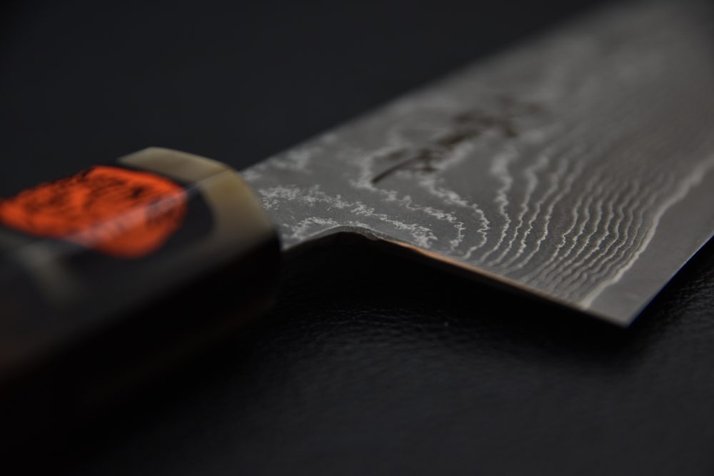 Tanaka Shigeki SG2 Black Damascus Gyuto 240mm Ébène