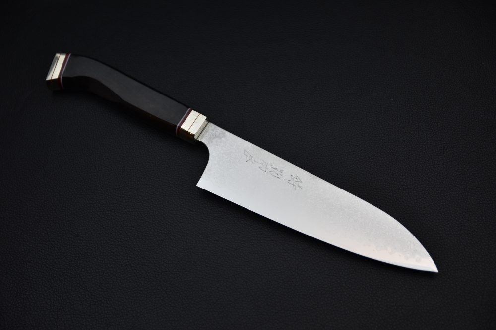 Hitohira Imojiya TH Damascus Santoku 180mm Fusion Tagayasan