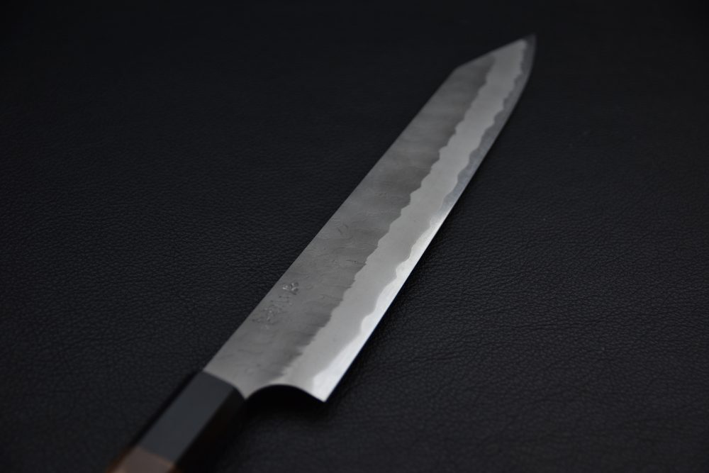 Nigara Hamono Aogami Super Migaki Tsuchime Kiritsuke Sujihiki 255mm Tagayasan