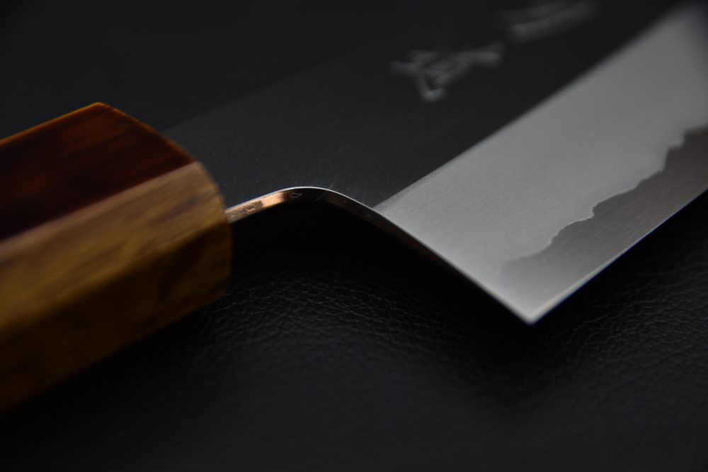 Hado Junpaku Shirogami #1 Stainless Clad Ko Bunka 135mm Chêne Laqué