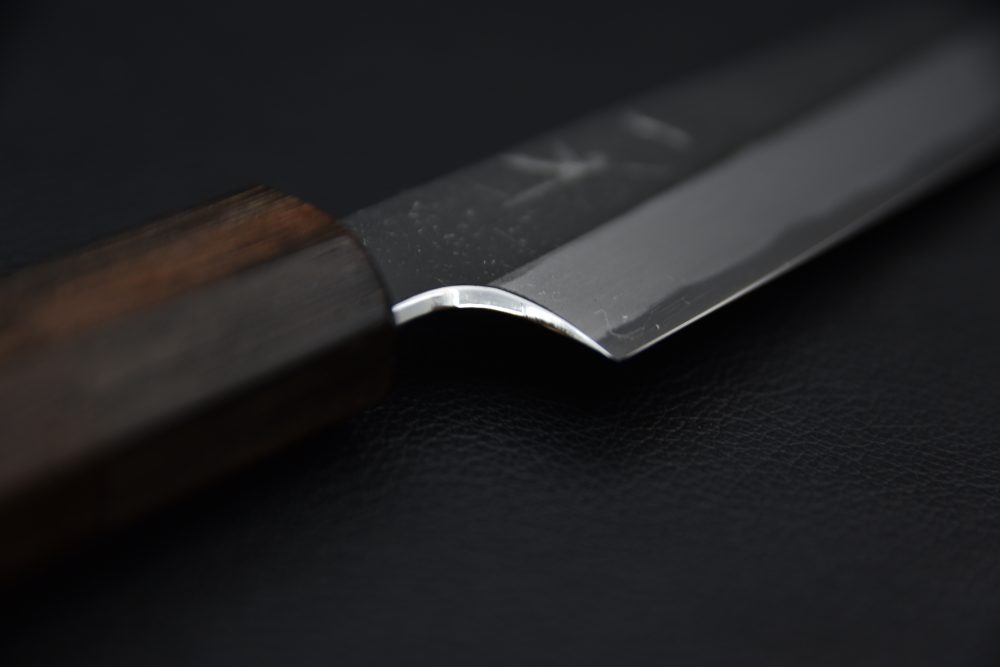 Hitohira Togashi Shirogami #2 Kurouchi Petty 165mm Tagayasan