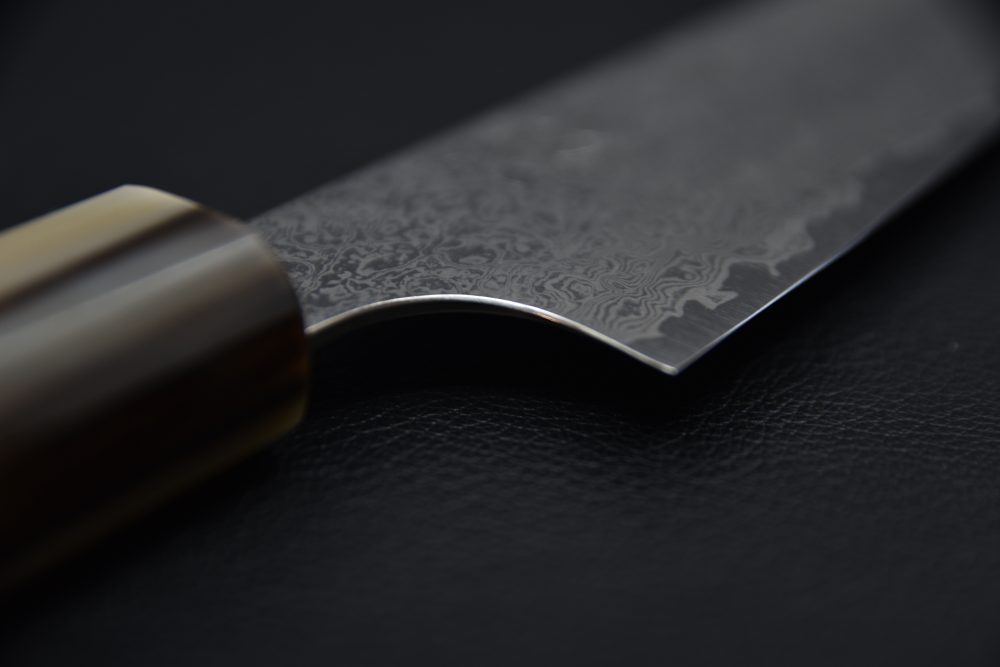 Hatsukokoro Ginyo Ginsan Tsuchime Damascus Petty 150mm Ébène
