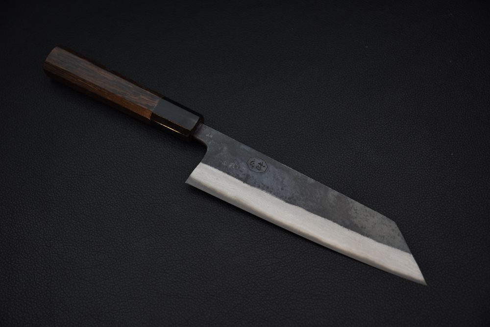 Hatsukokoro Kumokage Aogami #2 Damascus Kurouchi Bunka 180mm Tagayasan