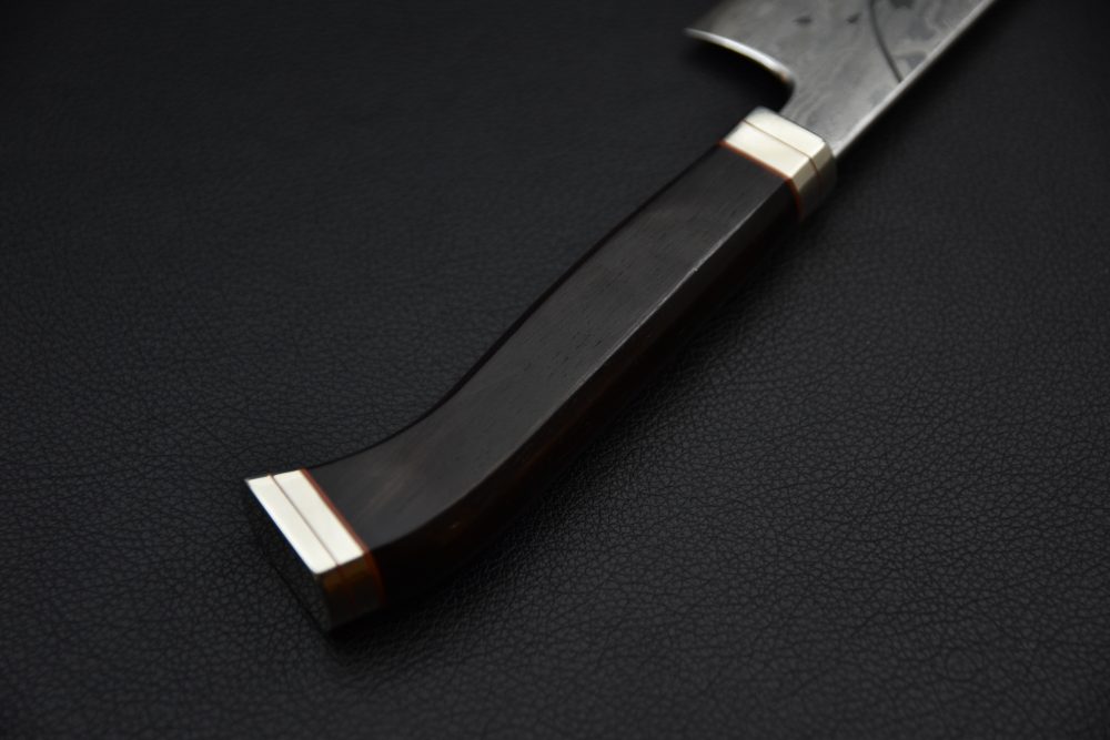 Hitohira Uki Sakura Damascus Gyuto 240mm Ébène Fusion