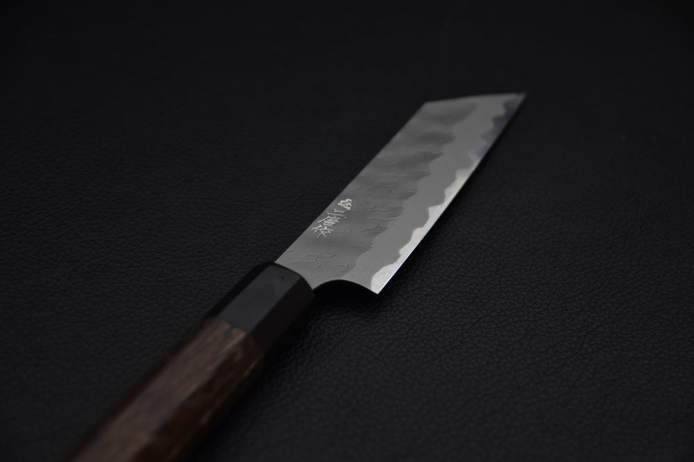 Nigara Hamono Aogami Super Migaki Tsuchime Kiritsuke Petty 120mm Tagayasan