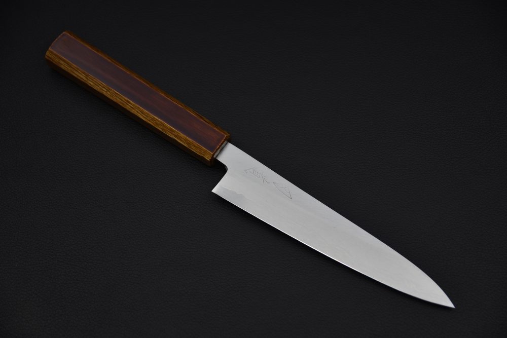 Hado Junpaku Shirogami #1 Stainless Clad Petty 150mm Chêne Laqué