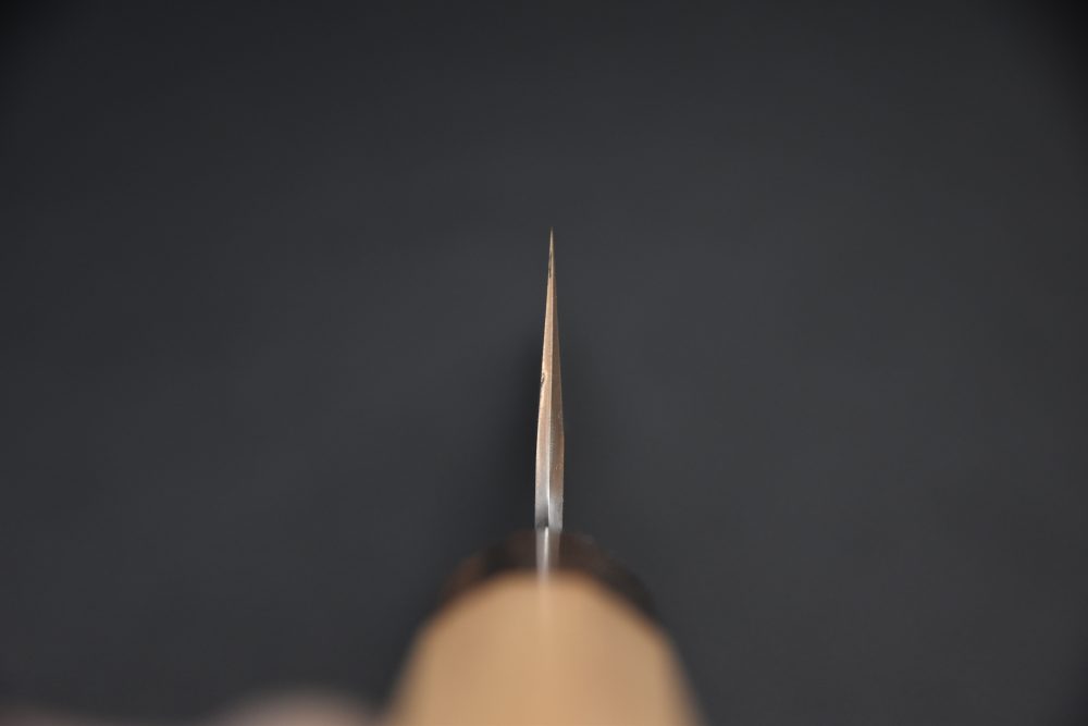 Hitohira Kikuchiyo Kyuzo Shirogami #2 Kurouchi Santoku 180mm Cerisier