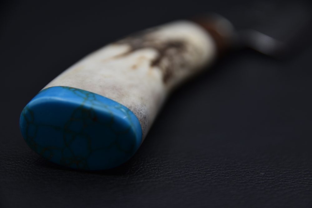 Nakagawa Uchi Hamono Ginsan Migaki Sujihiki 240mm Stag Horn