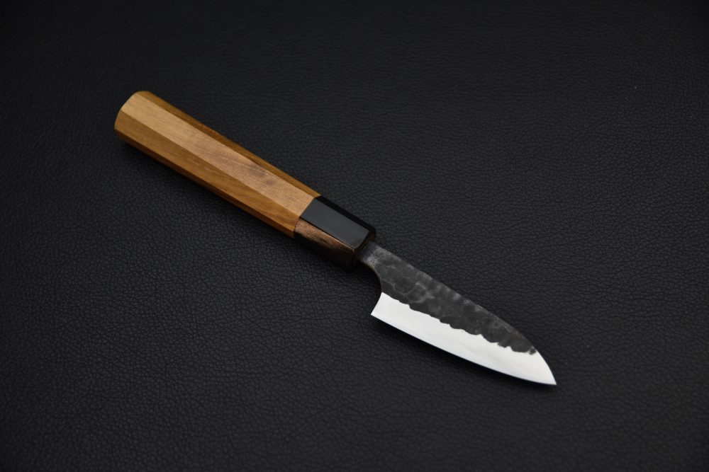 Anryu Hamono Aogami Super Stainless Clad Kurouchi Office 75mm Teak