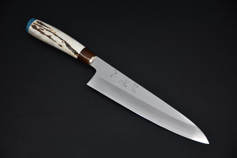 Nakagawa Uchi Hamono Ginsan Migaki Gyuto 210mm Stag Horn