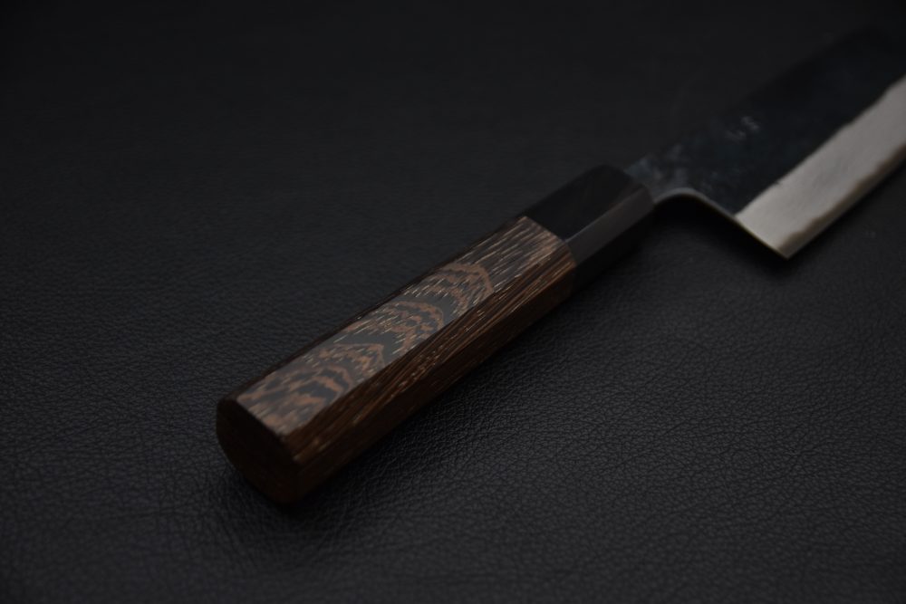 Hatsukokoro Kumokage Aogami #2 Damascus Kurouchi Santoku 180mm Tagayasan