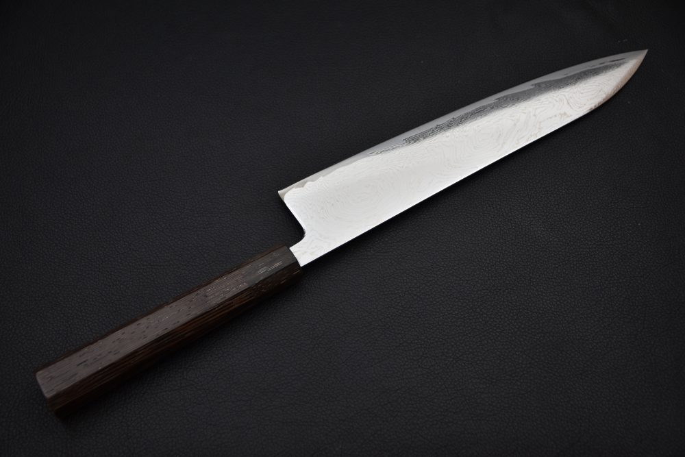Hitohira Futana Nickel Damascus Gyuto 240mm Tagayasan