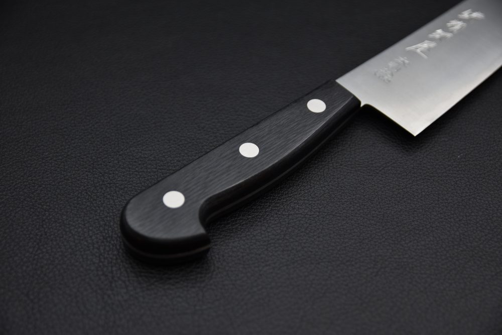 Hitohira Imojiya OKD Shirogami #2 Santoku 180mm Pakka