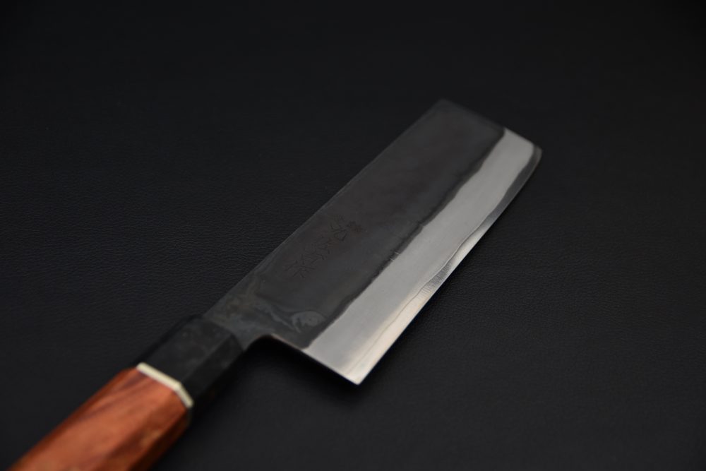 Yoshida Hamono HAP 40 Nakiri 165mm Kurouchi Loupe D'érable (Rouge)