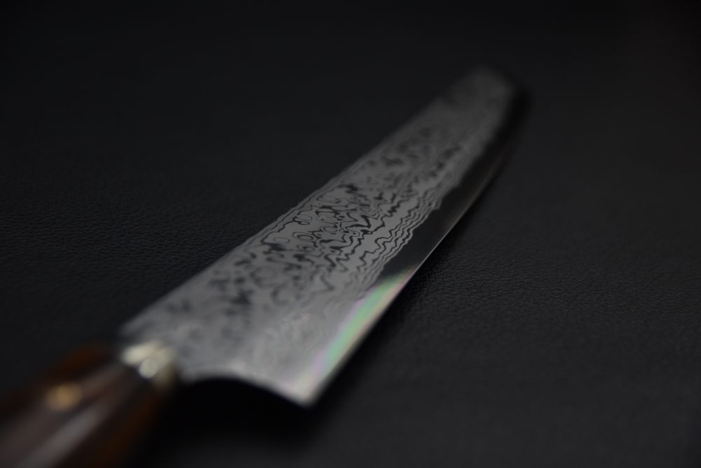Yoshihiro Yauji Aogami #2 Damascus Sakimaru 300mm Ironwood