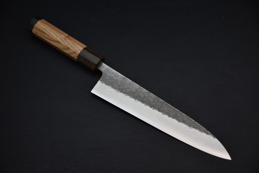 Yoshikane Hamono Shirogami #2 Stainless Clad Tsuchime Gyuto 210mm