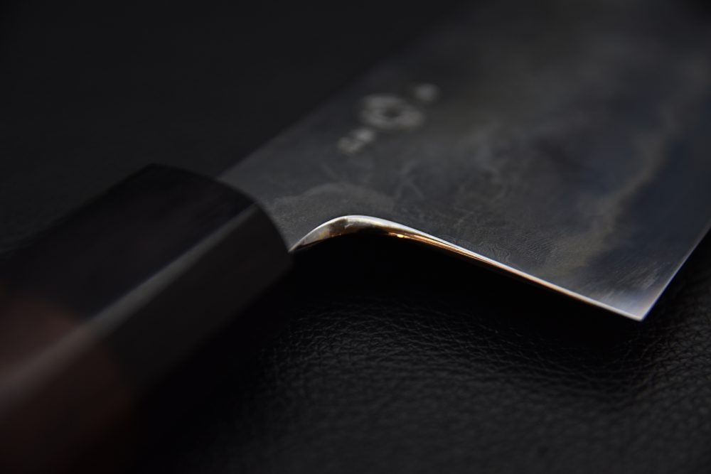 Takada no Hamono Shirogami #1 Suiboku Nakiri 180mm Rose