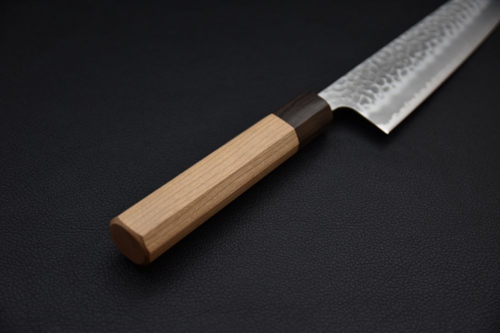 Hitohira Futana SB Migaki Tsuchime Bunka 170mm Cherry wood