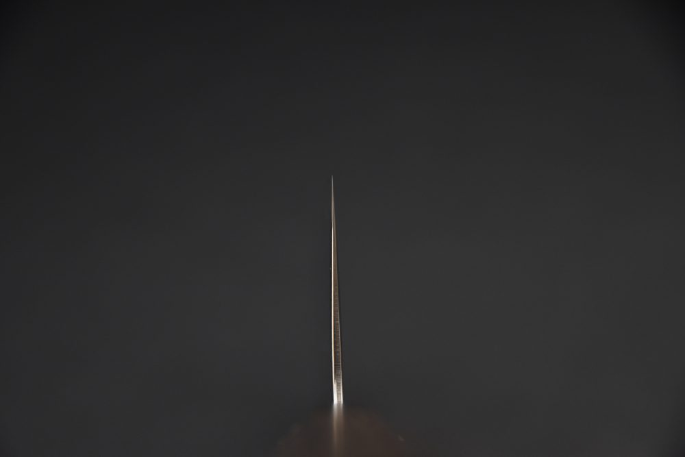 Hitohira Futana Nickel Damascus Nakiri 165mm Tagayasan