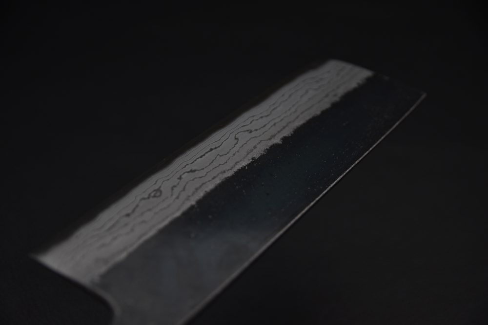 Hatsukokoro Kumokage Aogami #2 Damascus Kurouchi Nakiri 165mm Tagayasan