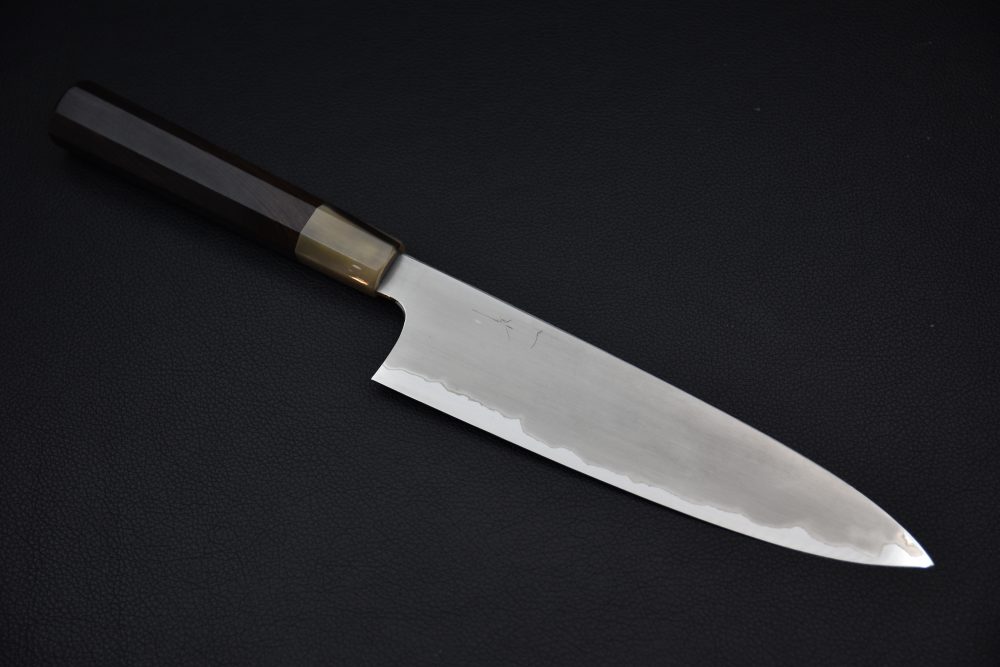 Hitohira Togashi Shirogami #1 Stainless Clad Kasumi Gyuto 210mm Ébène