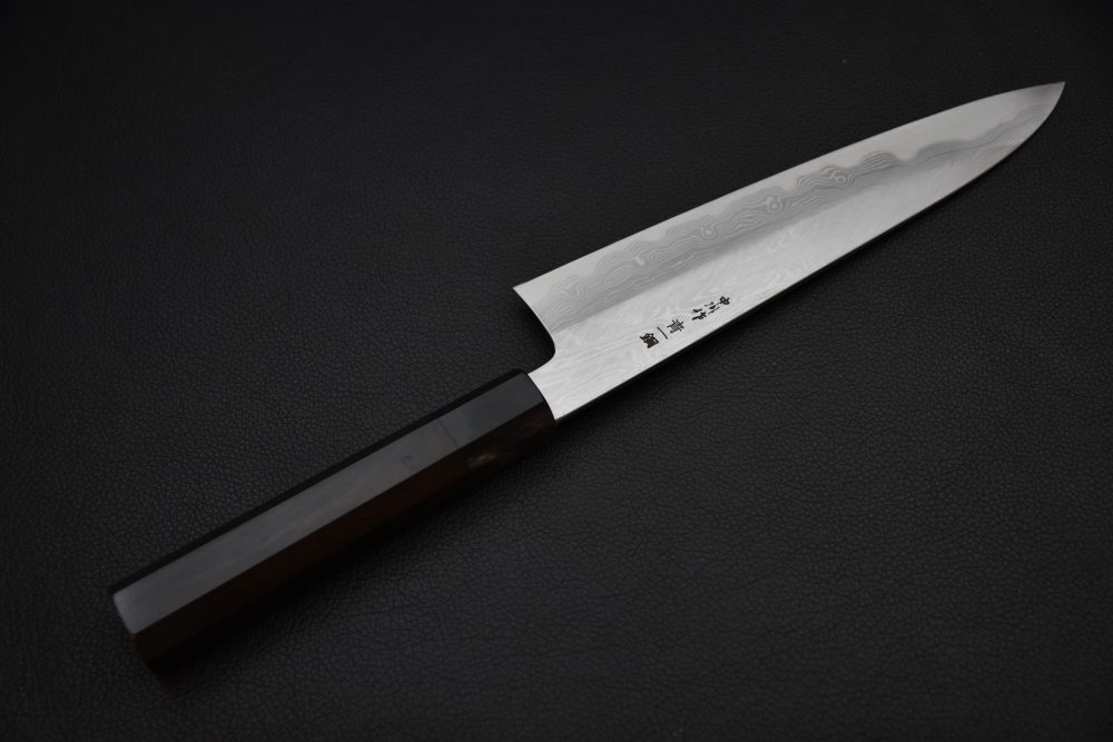 Nakagawa Satoshi Aogami #1 Damascus Gyuto 210mm Ébène