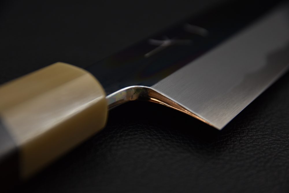 Hitohira Tanaka Mosuke Aogami #1 Kiritsuke 240mm Ebony Mirror Polish