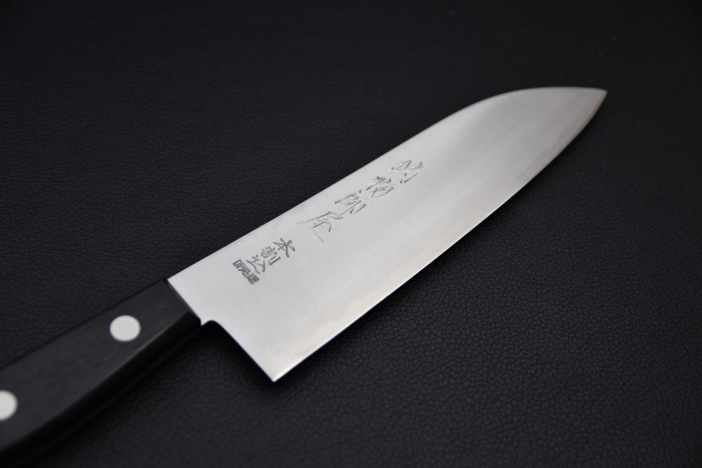 Hitohira Imojiya OKD Shirogami #2 Santoku 180mm Pakka