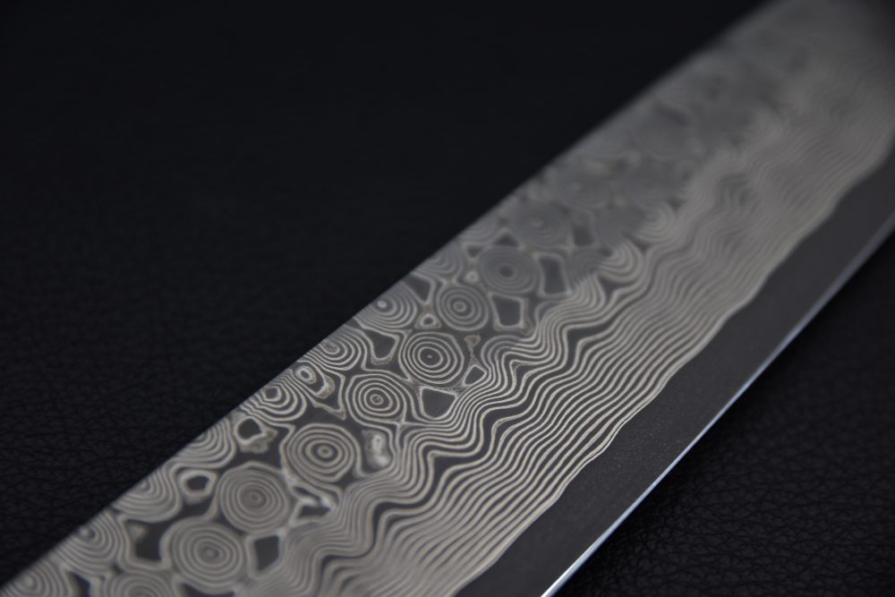 Nigara Hamono Anmon Ginsan Yanagiba 240mm Kurozome Ebony