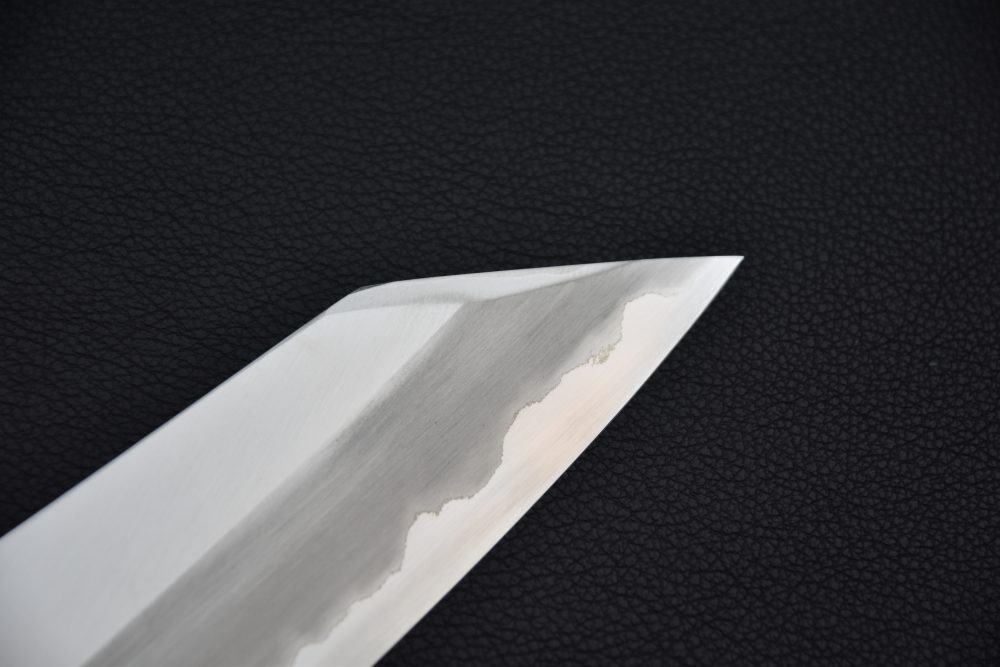 Hitohira Togashi Shirogami #1 Stainless Clad Kiritsuke Gyuto 240mm Taihei Ebony