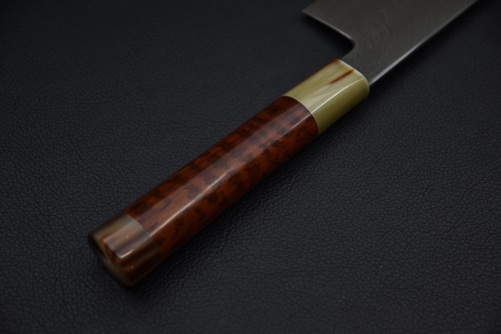 Shoichi Hashimoto Black Damascus Coreless Gyuto 240mm Snakewood