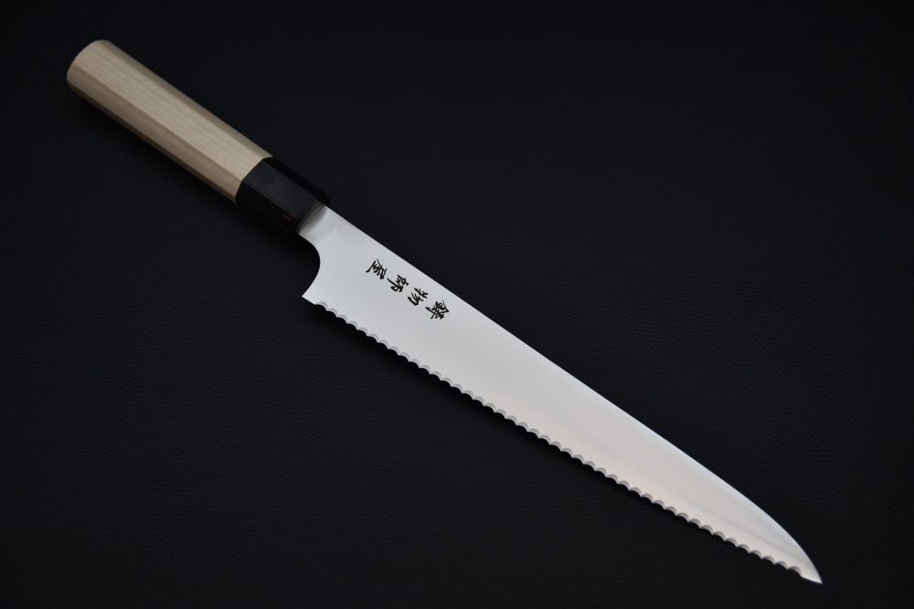 Hitohira Imojiya TH Stainless Couteau à Pain 240mm Bois de Ho