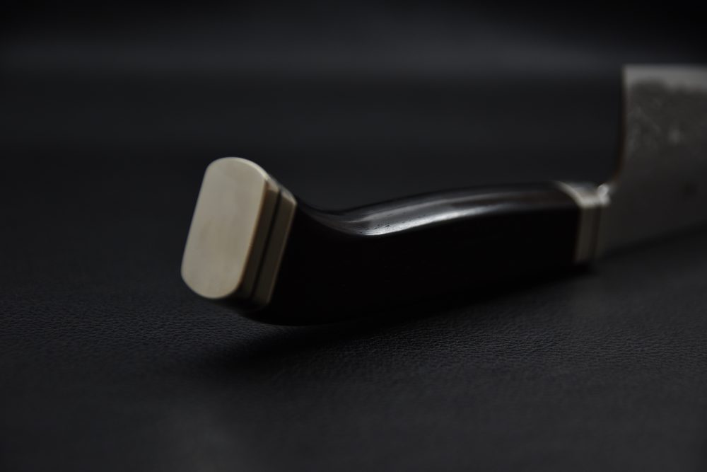 Hitohira Tanaka Kyuzo Aogami #1 Damascus Gyuto 240mm Ébène Fusion