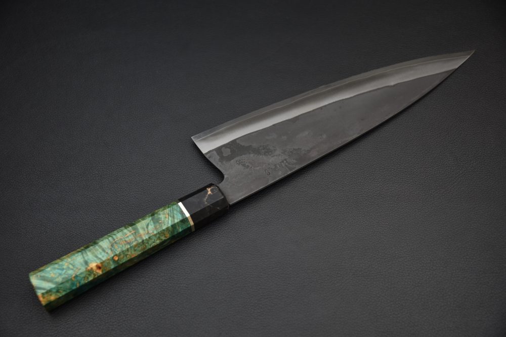 Yoshida Hamono HAP 40 Gyuto 240mm Kurouchi Loupe D'érable (Vert)