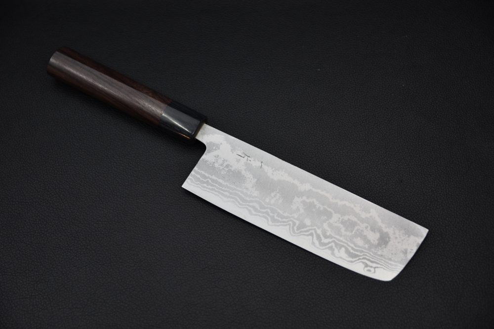 Hitohira GR Aogami #2 Damascus Nakiri 165mm Bois de Rose