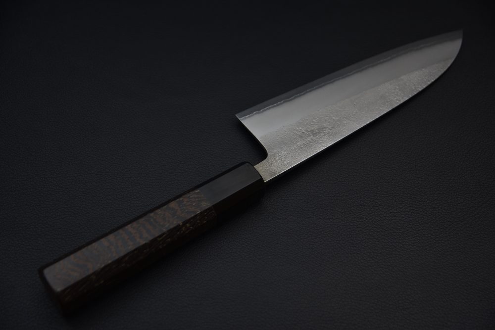 Yoshikane Shirogami #2 Nashiji Santoku 180mm Tagayasan