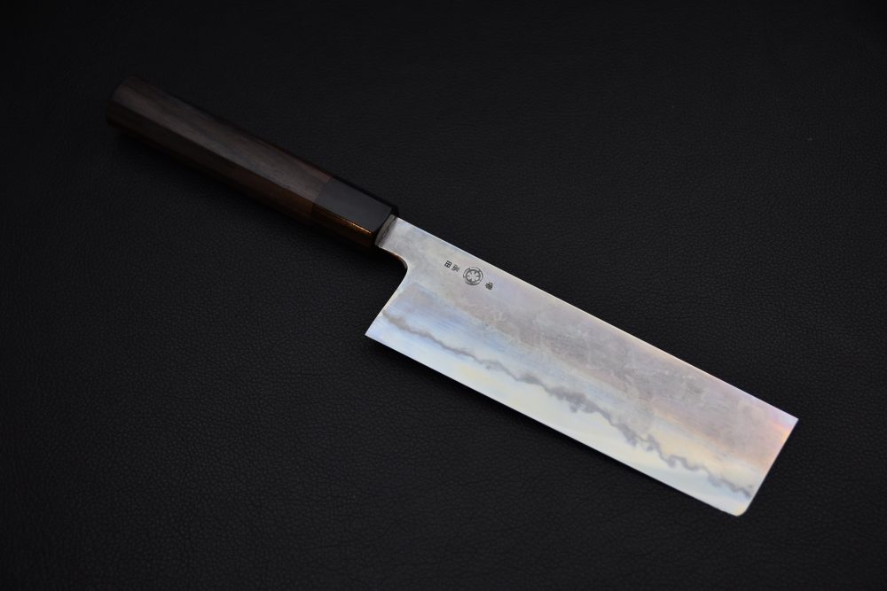 Takada no Hamono Shirogami #1 Suiboku Nakiri 180mm Rose