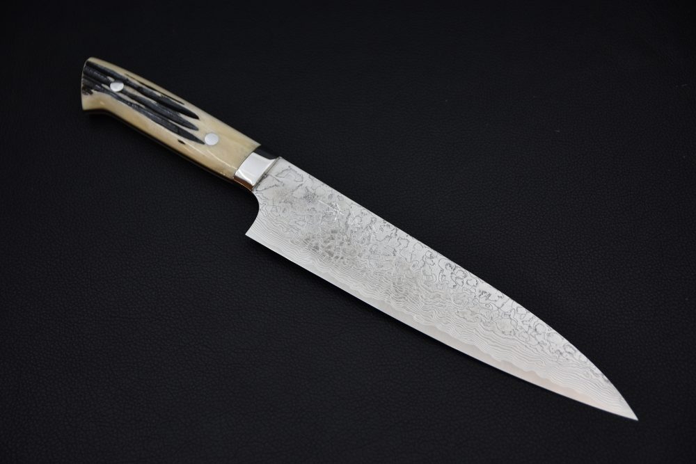 Takeshi Saji R2 Damascus Gyuto 210mm Corne De Cerf