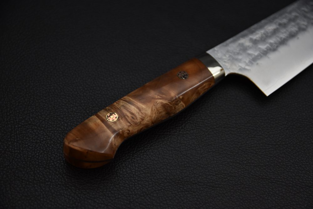 Yoshimi Kato SG2 Tsuchime Bunka 180mm Loupe D'érable