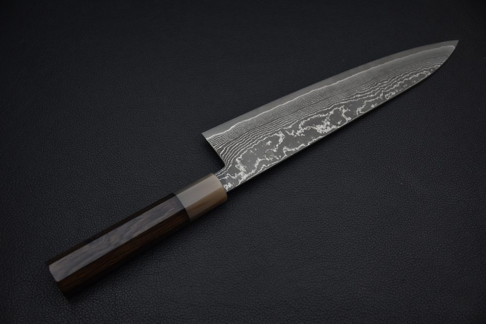 Tanaka Shigeki SG2 Black Damascus Gyuto 240mm Ébène