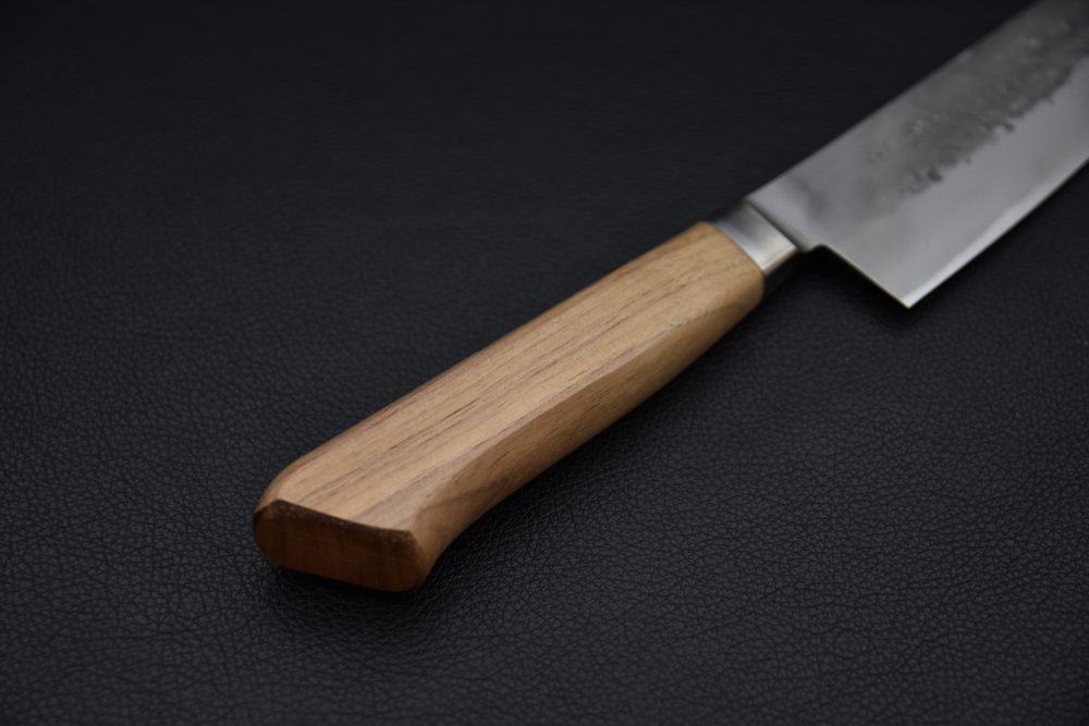 Hitohira TD Aogami #2 Stainless Clad Nashiji Yo Santoku 170mm Noyer