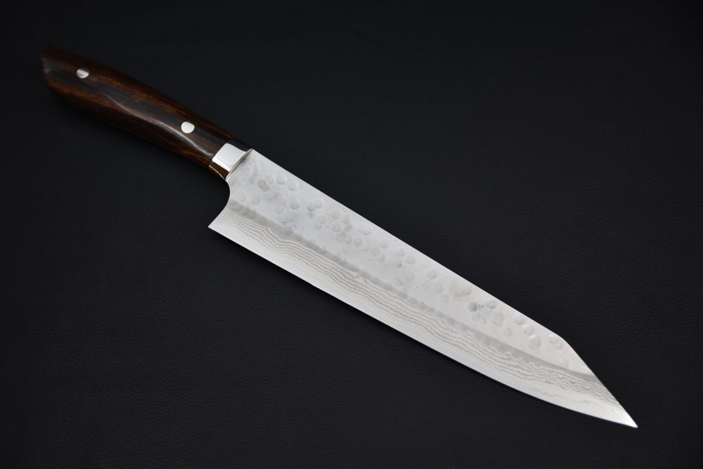 Saji Hamono SRS13 Tsuchime Damascus Kiritsuke Gyuto 240mm Ironwood