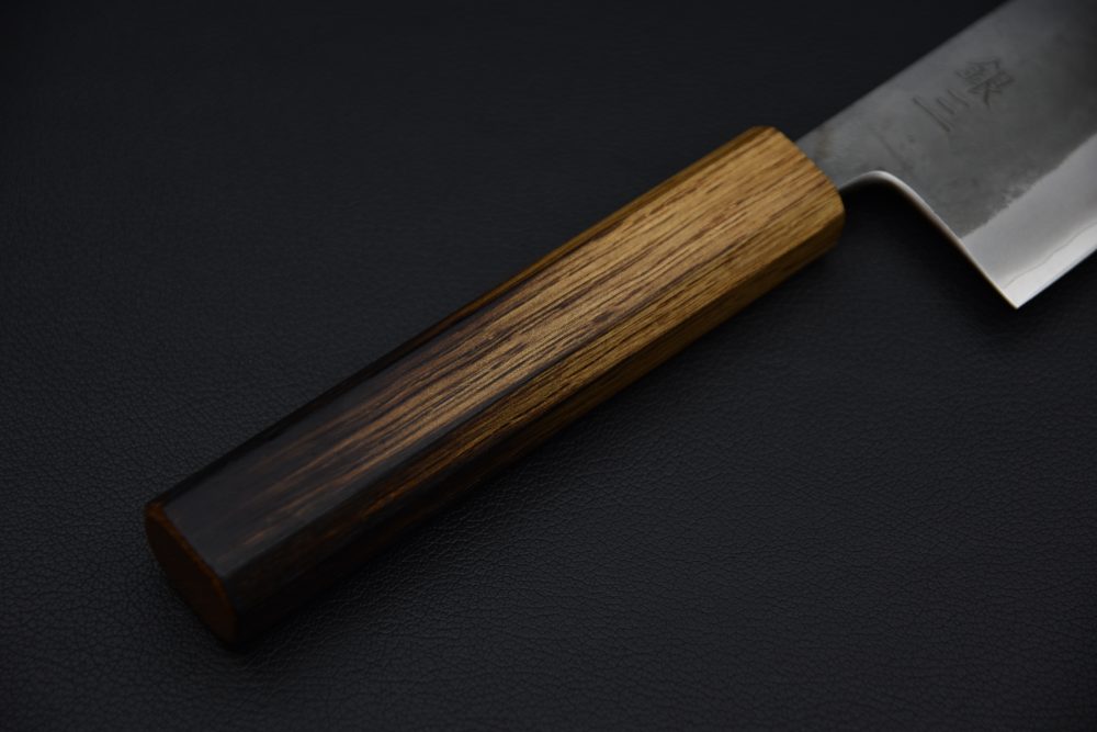 Motokyuuichi Ginsan Nashiji Bunka 180mm Chêne Brulé