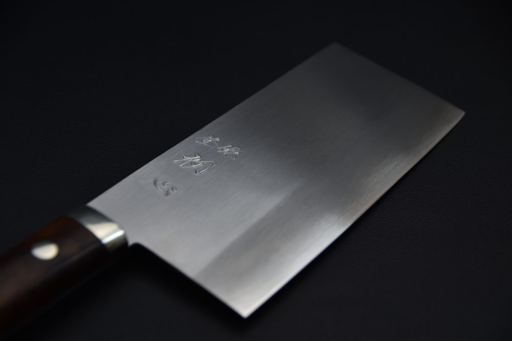 Hatsukokoro Nakagawa Ginsan Migaki Chinese Cleaver 170mm Ironwood