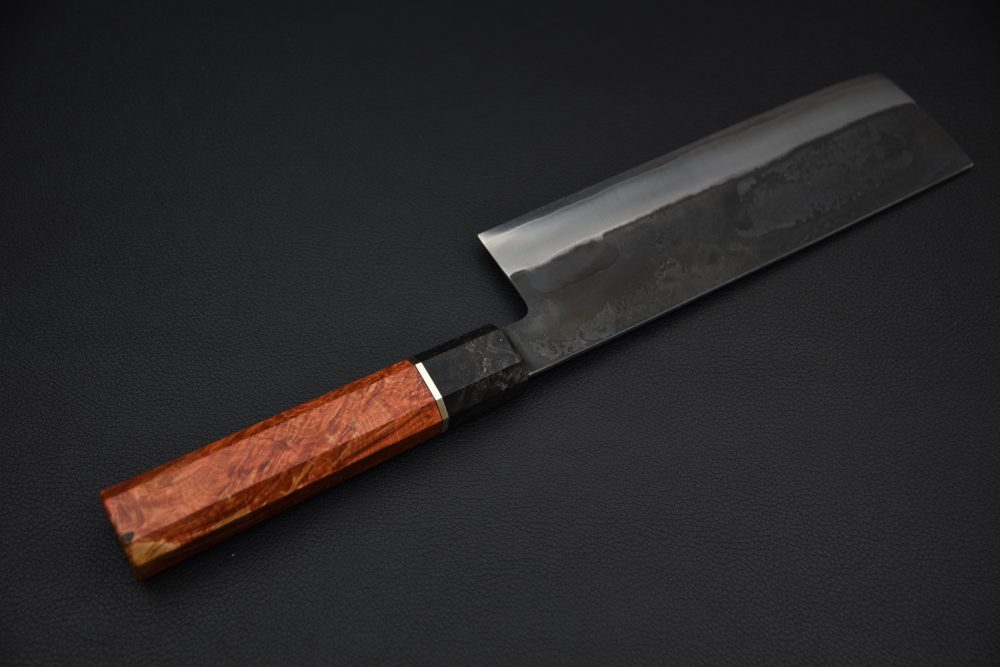 Yoshida Hamono HAP 40 Nakiri 165mm Kurouchi Loupe D'érable (Rouge)